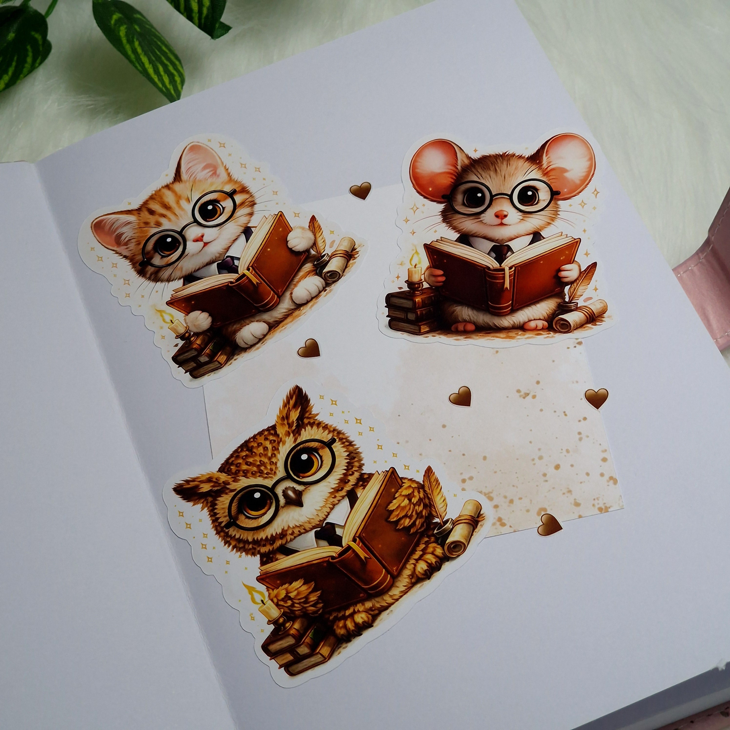 Bookish Cat Sticker | Cozy Library vibes for cat lovers