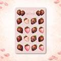 Valentine’s Day Stickers Sheet – Chocolate Covered Strawberry
