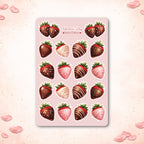 Valentine’s Day Stickers Sheet – Chocolate Covered Strawberry