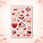 Valentine’s Day Stickers Sheet – Romantic Planner & Journal Stickers