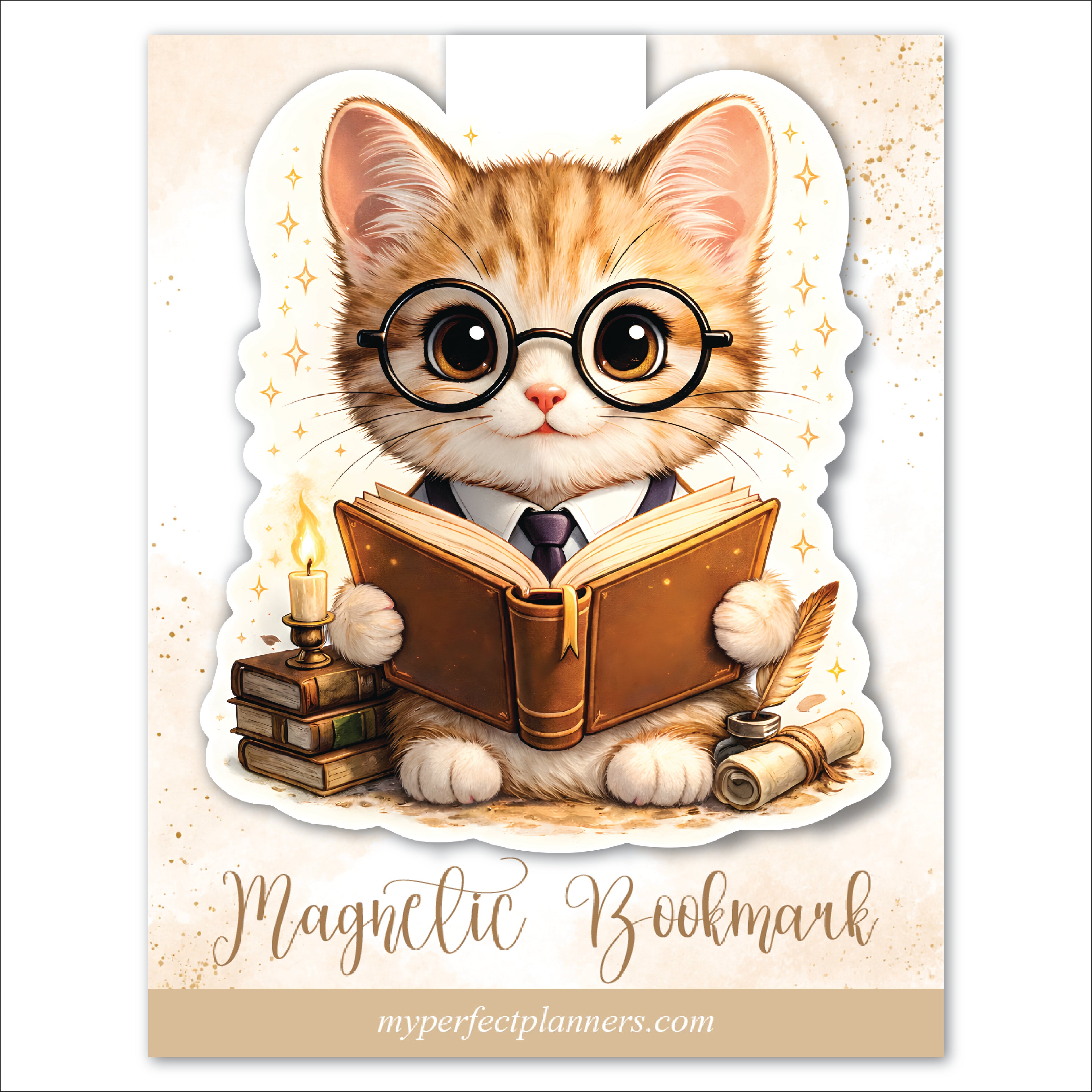 Bookish Cat Magnetic Bookmark