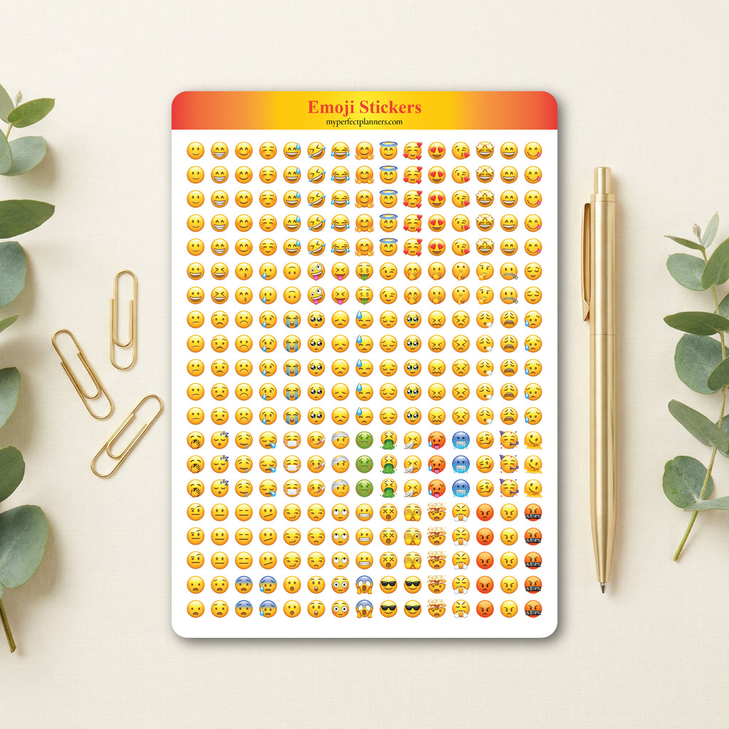 300 pcs. Emoji Stickers for Annotating Books - Emotions Journal Stickers