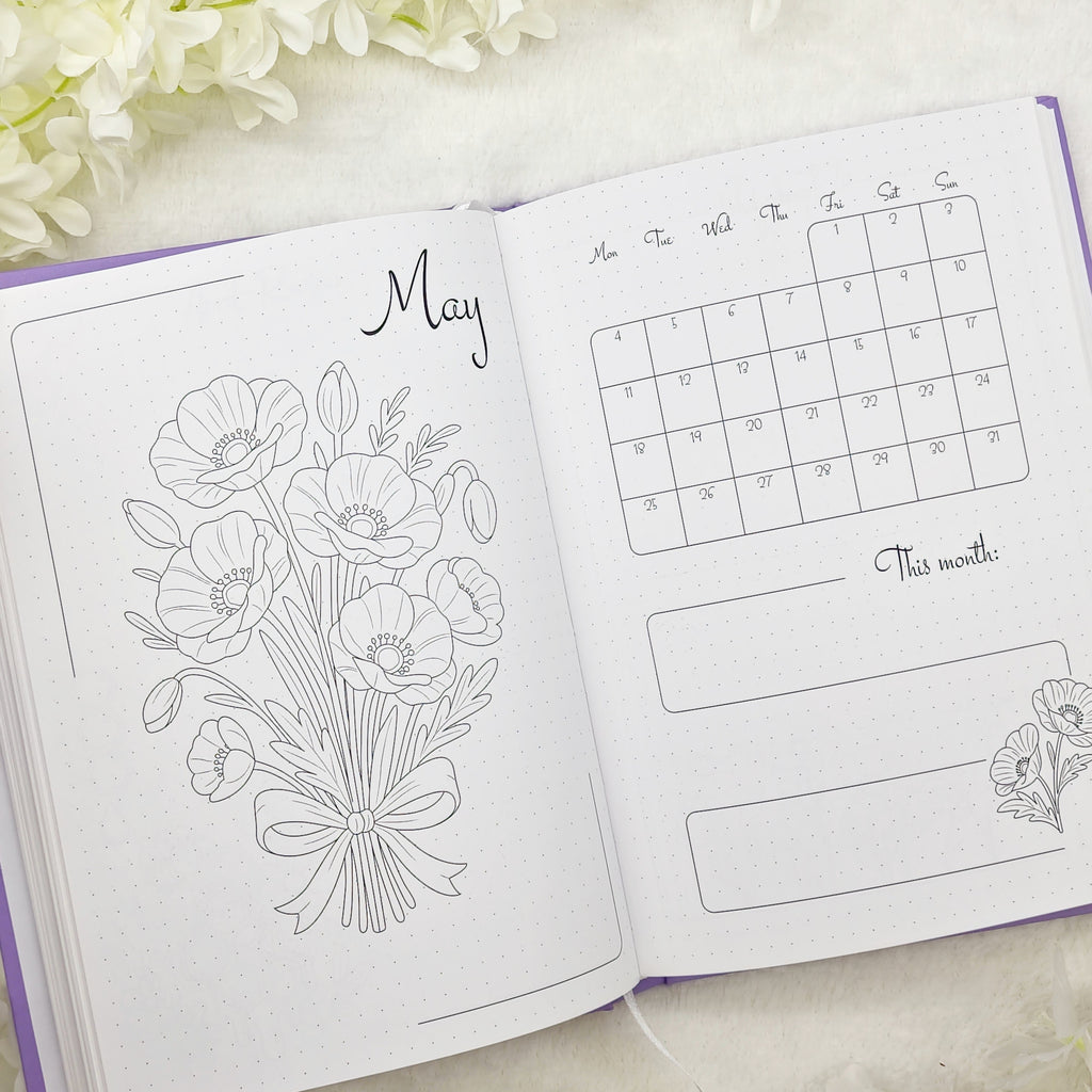 2026 Pre-made Planner/ Bullet Journal - Cherry Red colour