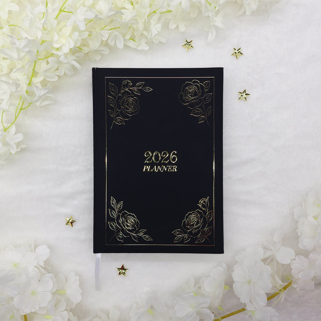 2026 Pre-made Planner/ Bullet Journal - Black colour