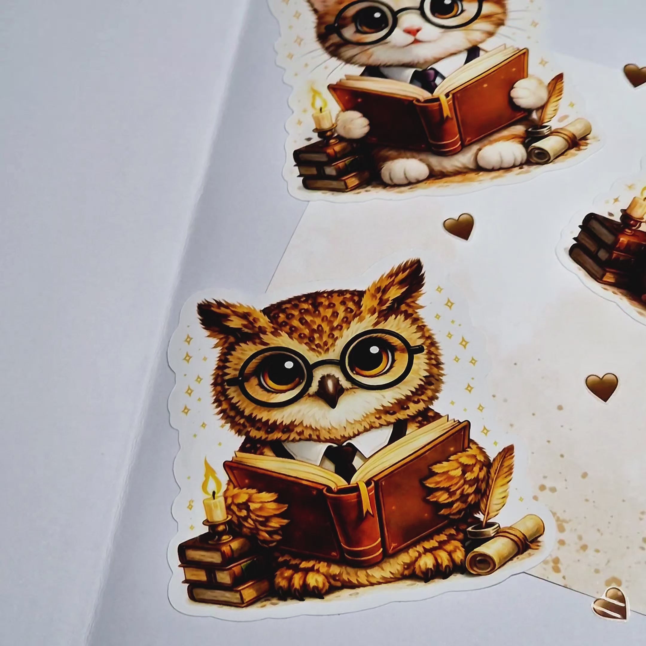 Bookish Cat Sticker | Cozy Library vibes for cat lovers