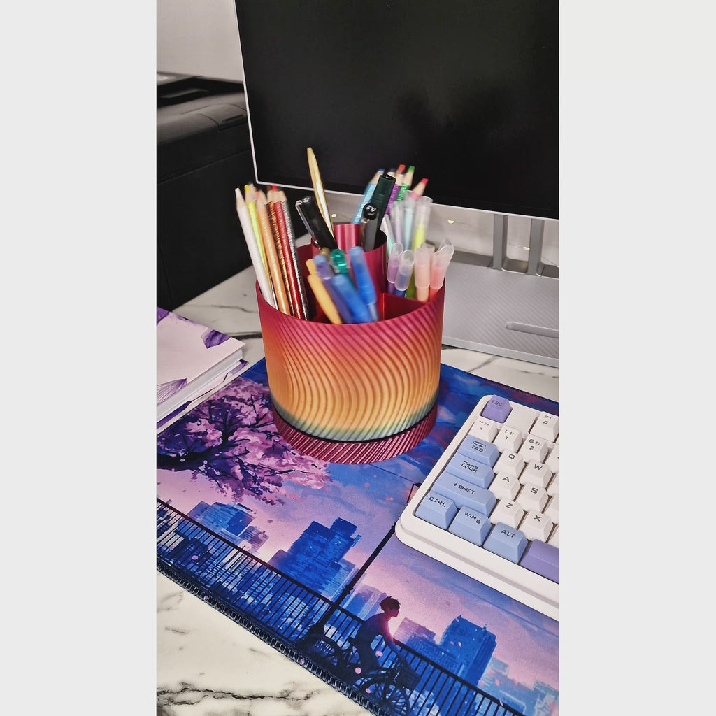 Rotating Rainbow Desk Organizer