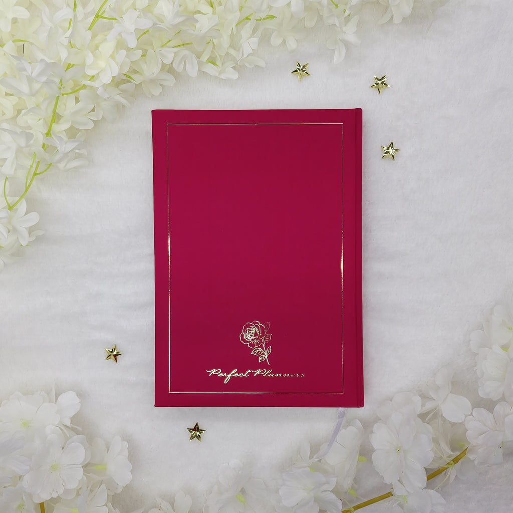 2026 Pre-made Planner/ Bullet Journal - Cherry Red colour